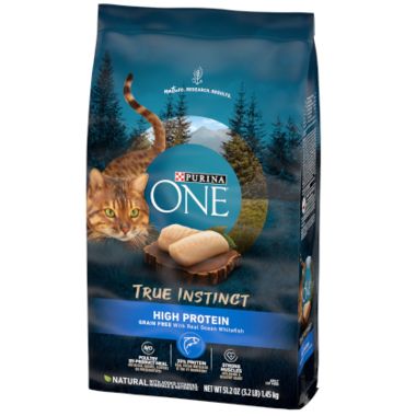 Purina one true instinct grain free cat sales food